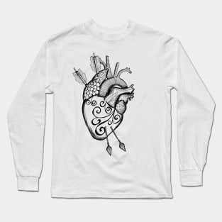 You Got Me / Anatomical Heart / Cupid’s Arrows / Valentine’s Day / Heart Drawing / Heart  Doodle Long Sleeve T-Shirt